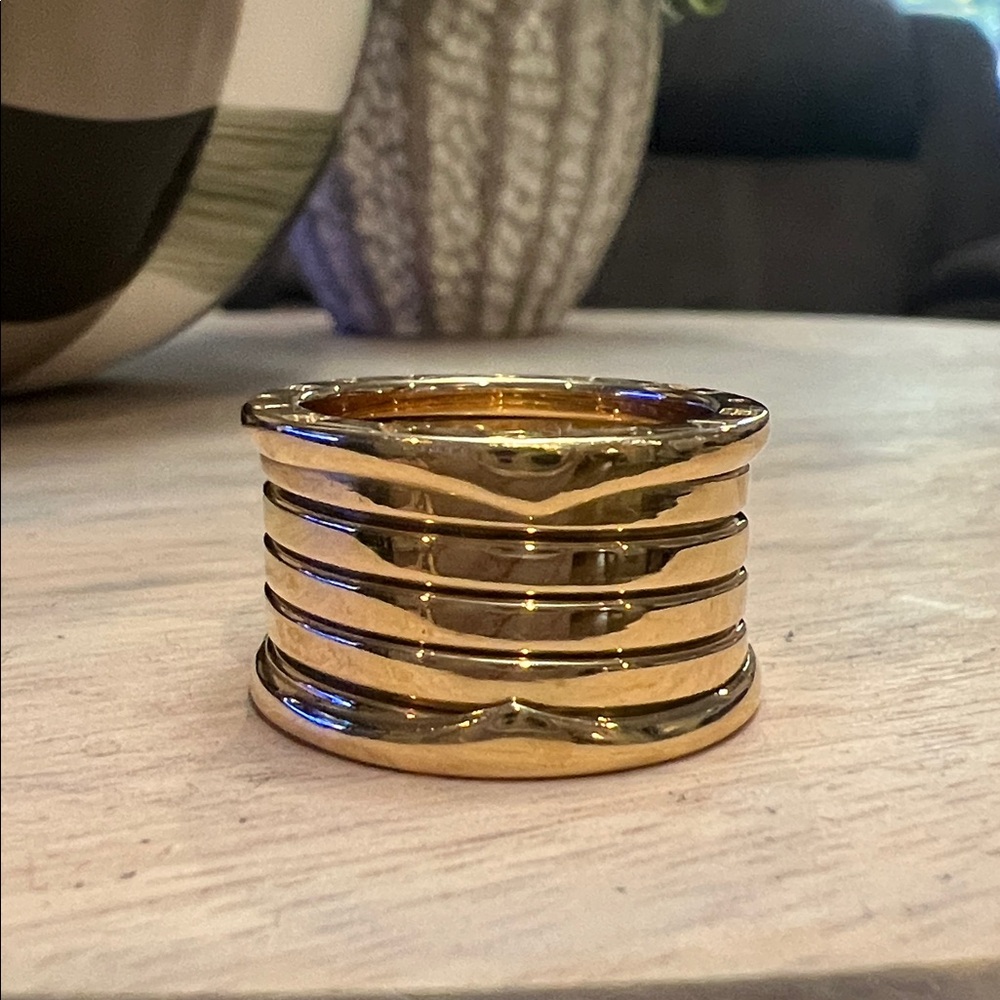 Bvlgari 18k Yellow Gold Ring B.zero1 Women’s - Picture 2 of 6